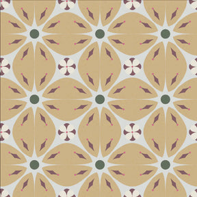 Bibelotte kinderkamer behang met retro blaadjes print geel