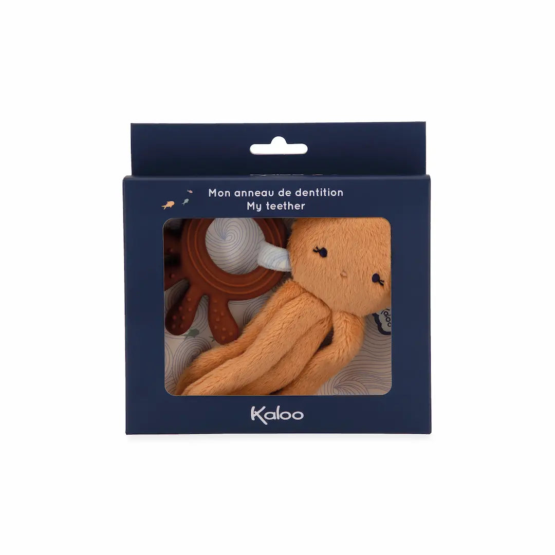 Kaloo bijtring met knuffel voor baby's