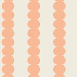 retro blob bollen lijnen behang voor meisjeskamer peach