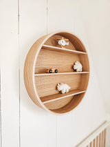 Ronde Wandplank van eikenhout