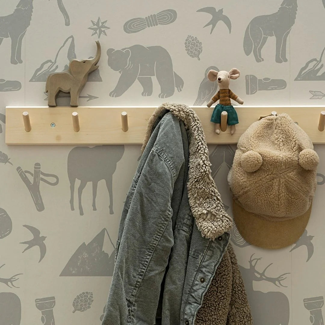 Behang Wild forest - blauw