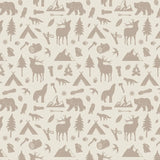 Behang in forest thema met dieren voor de kinderkamer