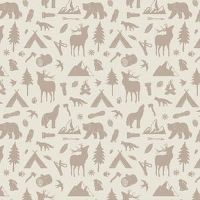 Behang in forest thema met dieren voor de kinderkamer