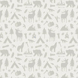 Behang in forest thema met dieren voor de kinderkamer