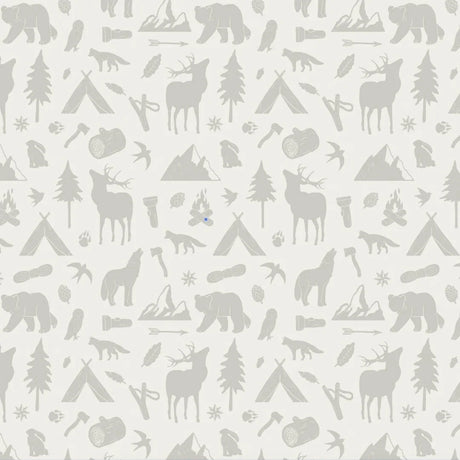 Behang in forest thema met dieren voor de kinderkamer