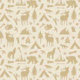 Behang in bos thema met dieren van Little Amour