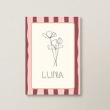 Geboorteposter met naam voor meisjes