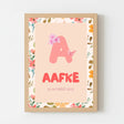 Geboorteposter met naam voor meisjes