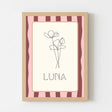 Geboorteposter met naam voor meisjes