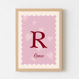 Geboorteposter met naam voor meisjes