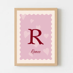 Geboorteposter met naam voor meisjes