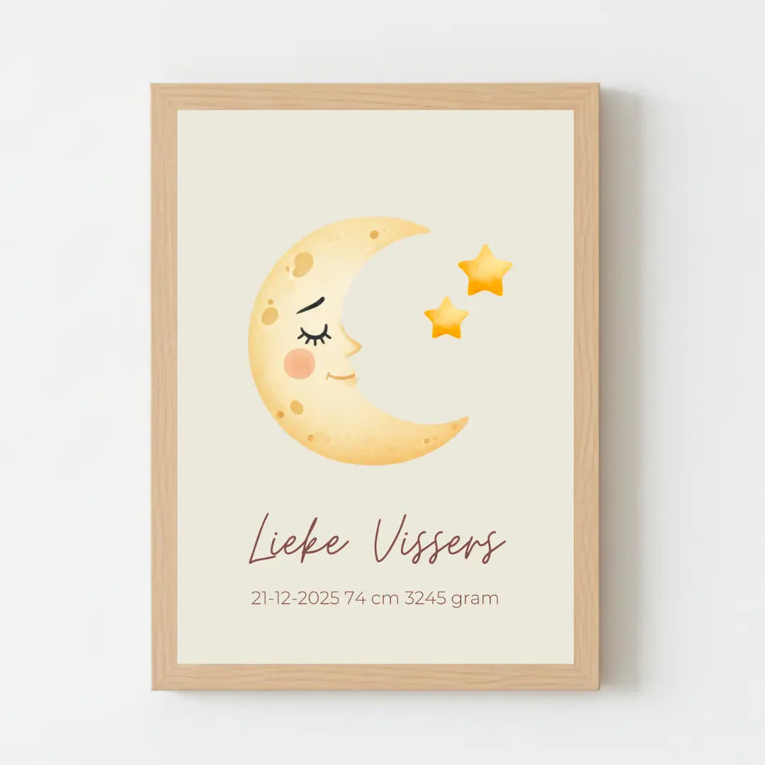 Geboorteposter met naam voor meisjes