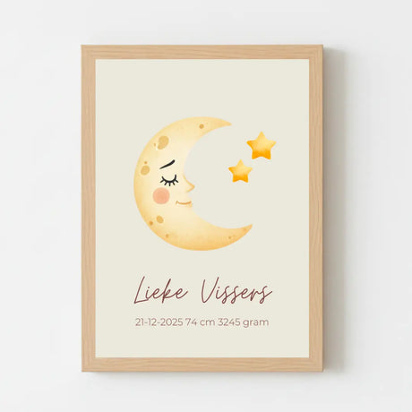 Geboorteposter met naam voor meisjes