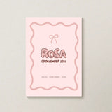 Geboorteposter met naam voor meisjes