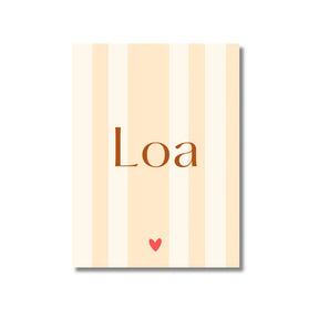 Geboorteposter - Naamposter - Retro kinderkamer poster