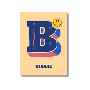 Geboorteposter - Naamposter - Retro kinderkamer poster