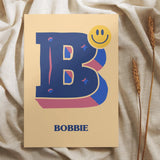 Geboorteposter - Naamposter - Retro kinderkamer poster