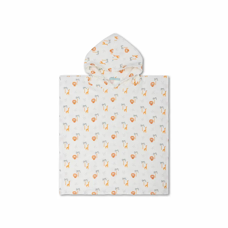 Hydrofiele poncho met jungleprint