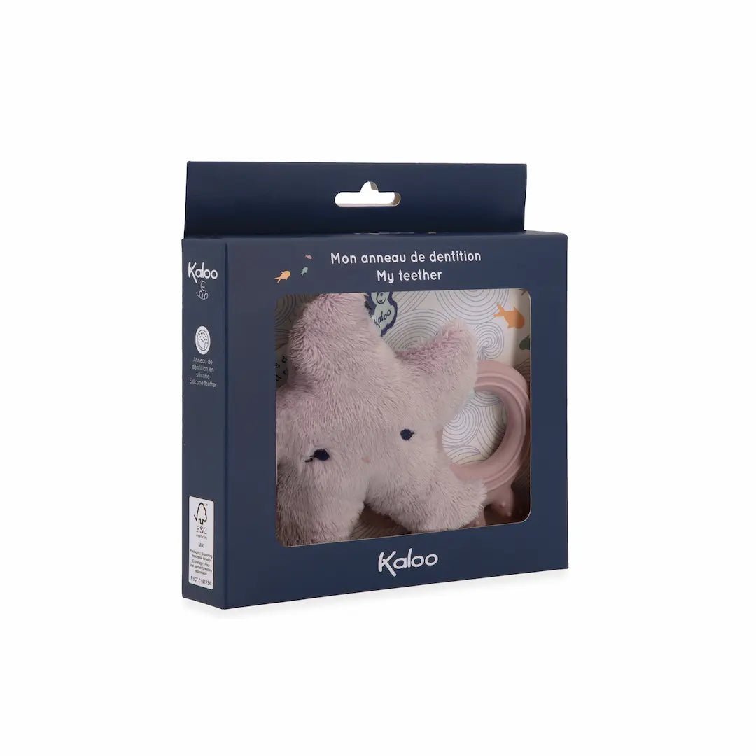 Kaloo bijtring met knuffel voor baby's