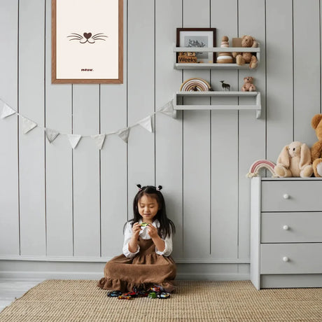 Schattige katten neus poster. Speciaal ontworpen voor kinderkamers.