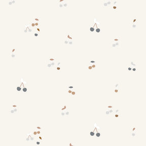 Behang voor meisjeskamer of babykamer met kersen