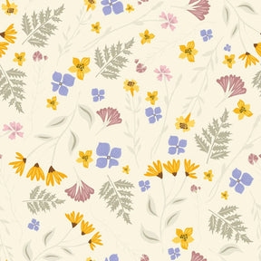 Veldboeket kinderkamerbehang speciaal ontworpen voor kinderkamers en babykamers