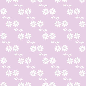 Lila bloemenbehang voor kinderkamers en babykamers.