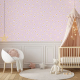 speels madeliefjes bloemen kinderkamerbehang speciaal ontworpen voor kinderkamers en babykamers