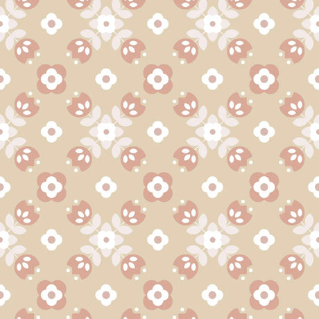 retro bloemen kinderkamerbehang speciaal ontworpen voor kinderkamers en babykamers