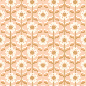 retro bloemen kinderkamerbehang speciaal ontworpen voor kinderkamers en babykamers