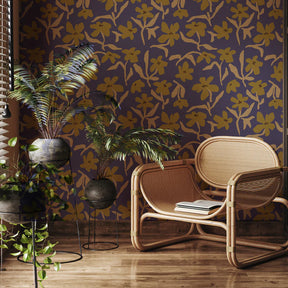 retro kinderkamer behang met bloemen van Annet Weelink