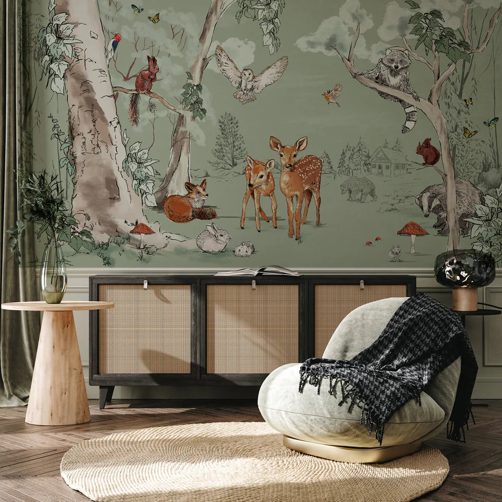 Dieren Behang - Magical Forest
