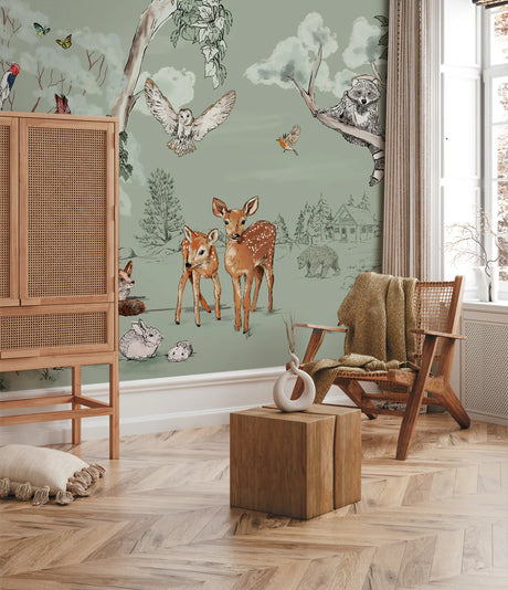 Dieren Behang - Magical Forest