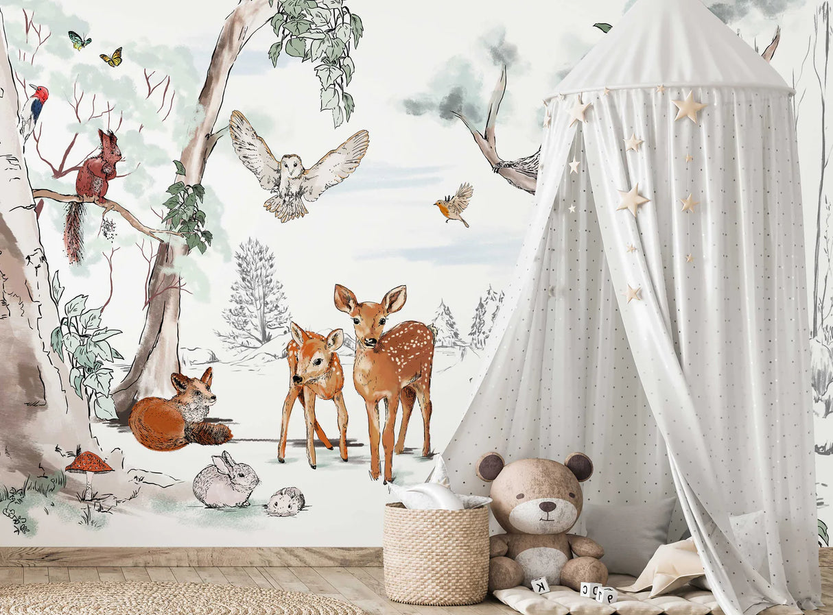 Dieren Behang - Magical Forest