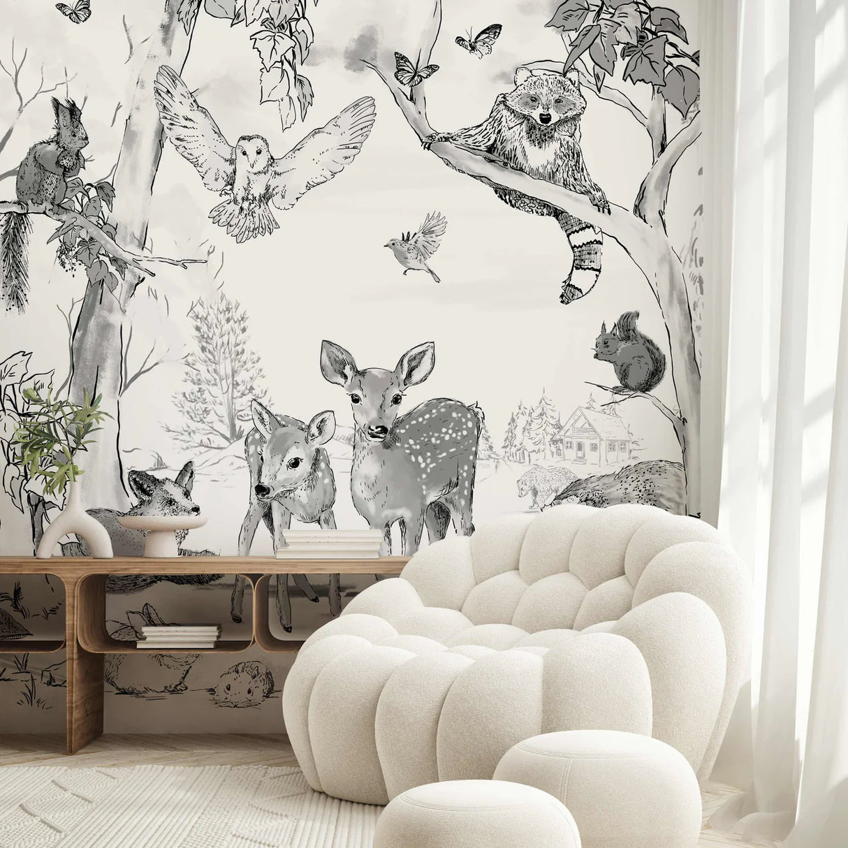 Dieren Behang - Magical Forest