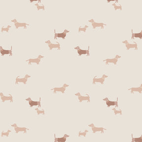 Kinderkamer behang van Studio Pieni met teckelpatroon