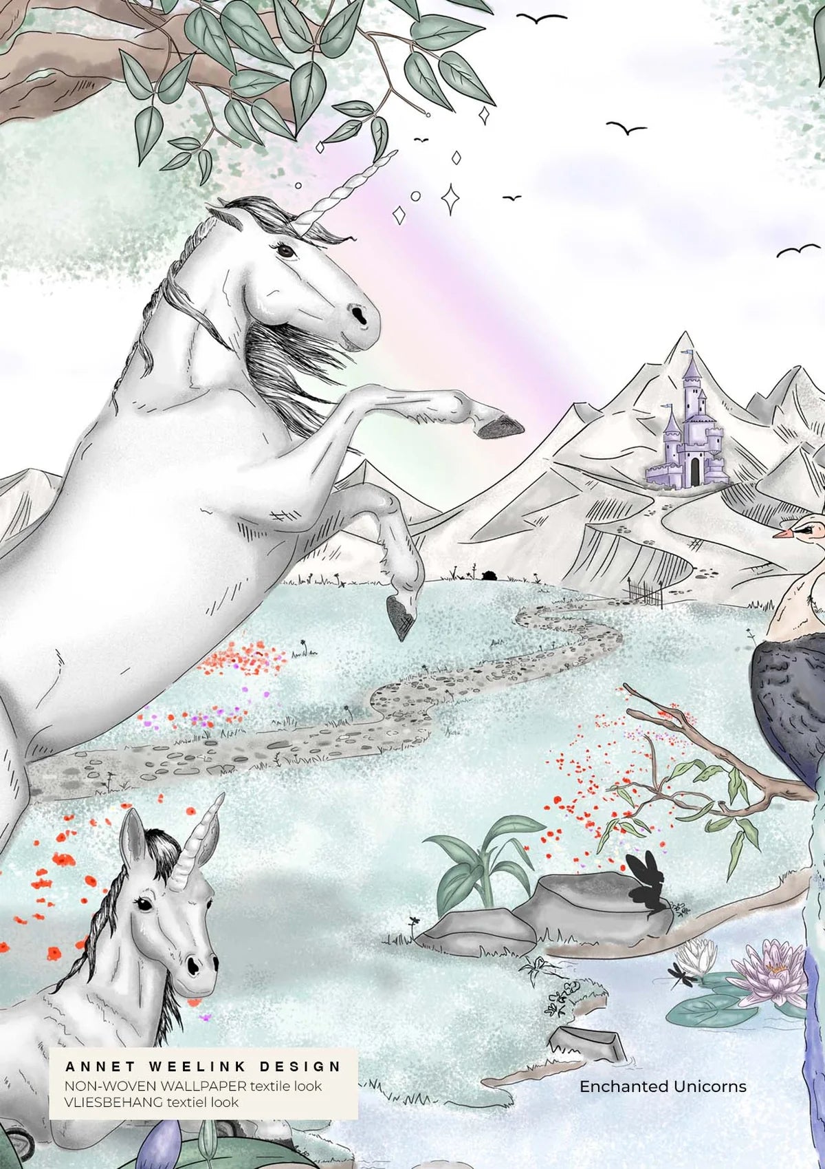 Unicorn Behang - Enchanted Unicorns