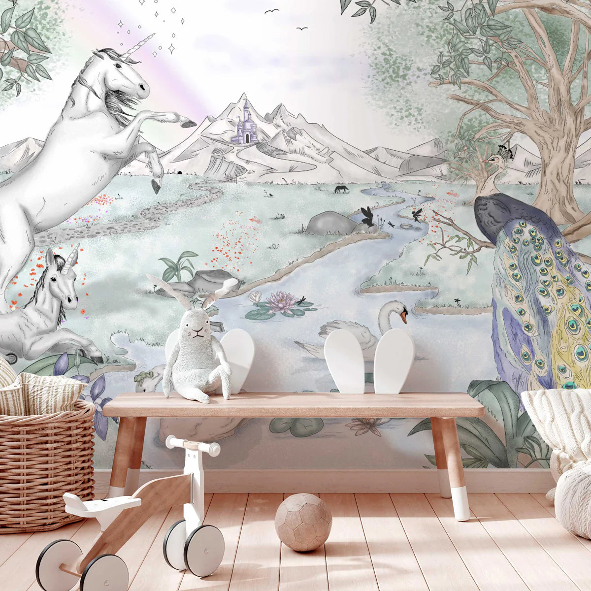Unicorn Behang - Enchanted Unicorns