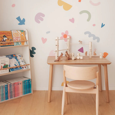 Kindertafel - montessori speeltafel - bureau met stoeltje kinderkamer