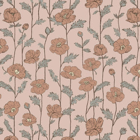 Bloemenbehang voor een babykamer of meisjeskamer