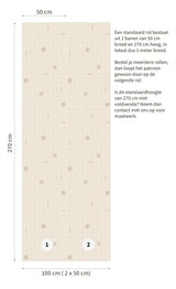 Behang Playful grid beige