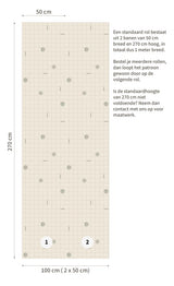 Behang Playful grid green