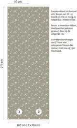 Behang Bloemen Daisy Green
