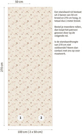 Behang Bloemen Daisy Brown