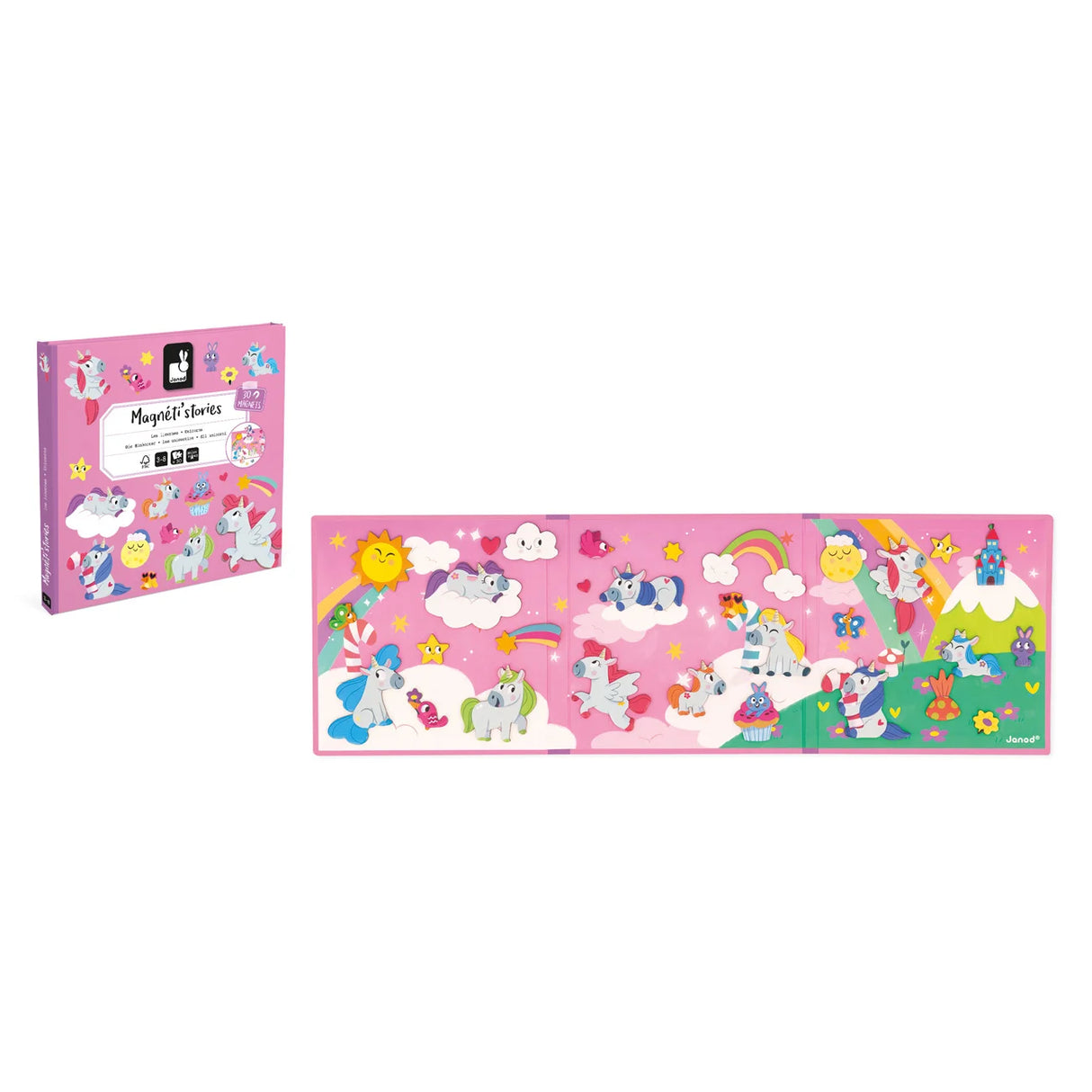 Magneetboekje met unicorns voor meisjes van het merk Janod