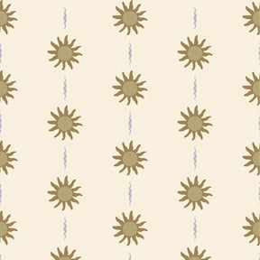 vintage meisjeskamer of babykamer behang met boho zonnetjes van het merk Little Amour