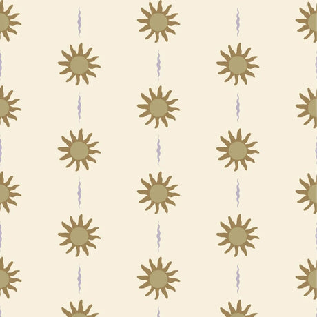 vintage meisjeskamer of babykamer behang met boho zonnetjes van het merk Little Amour