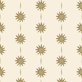vintage meisjeskamer of babykamer behang met boho zonnetjes van het merk Little Amour