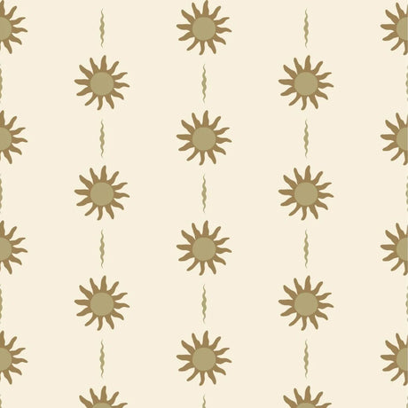 vintage meisjeskamer of babykamer behang met boho zonnetjes van het merk Little Amour