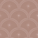 vintage meisjeskamer of babykamer behang met nude roze sterren van het merk Little Amour